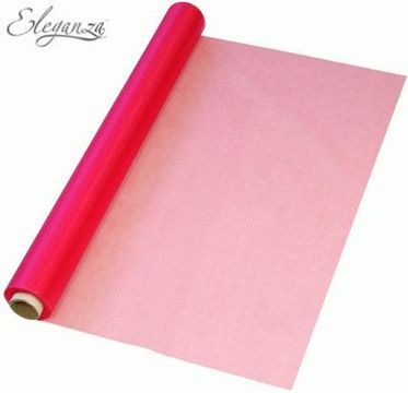 Eleganza Soft Sheer Organza 47cm x 10m Deep Cerise - Organza / Fabric